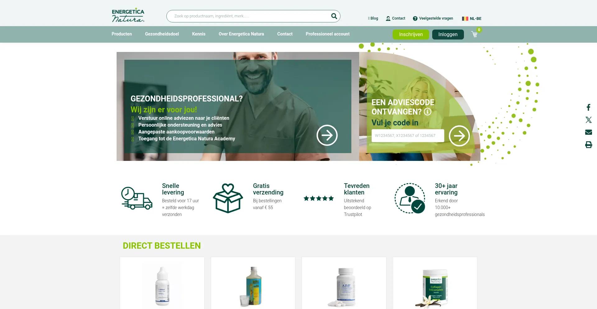 Website screenshot of Energeticanatura.com