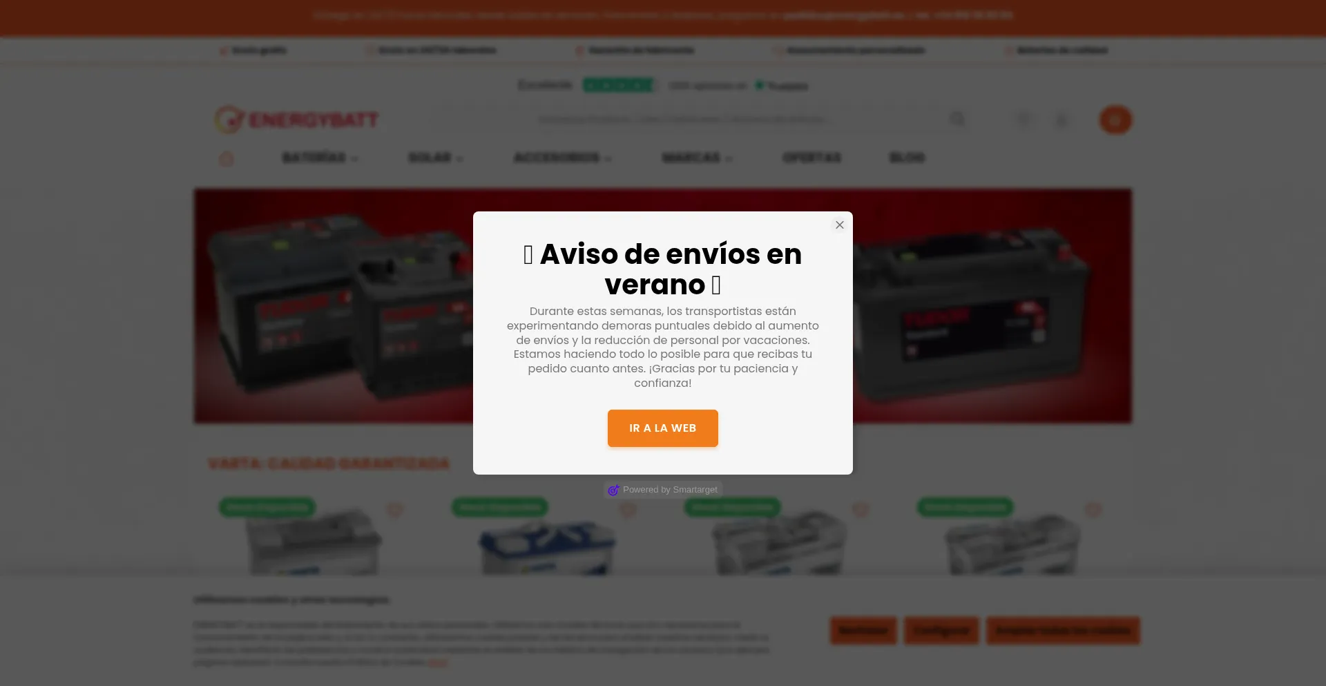 Website screenshot of Energybatt.es