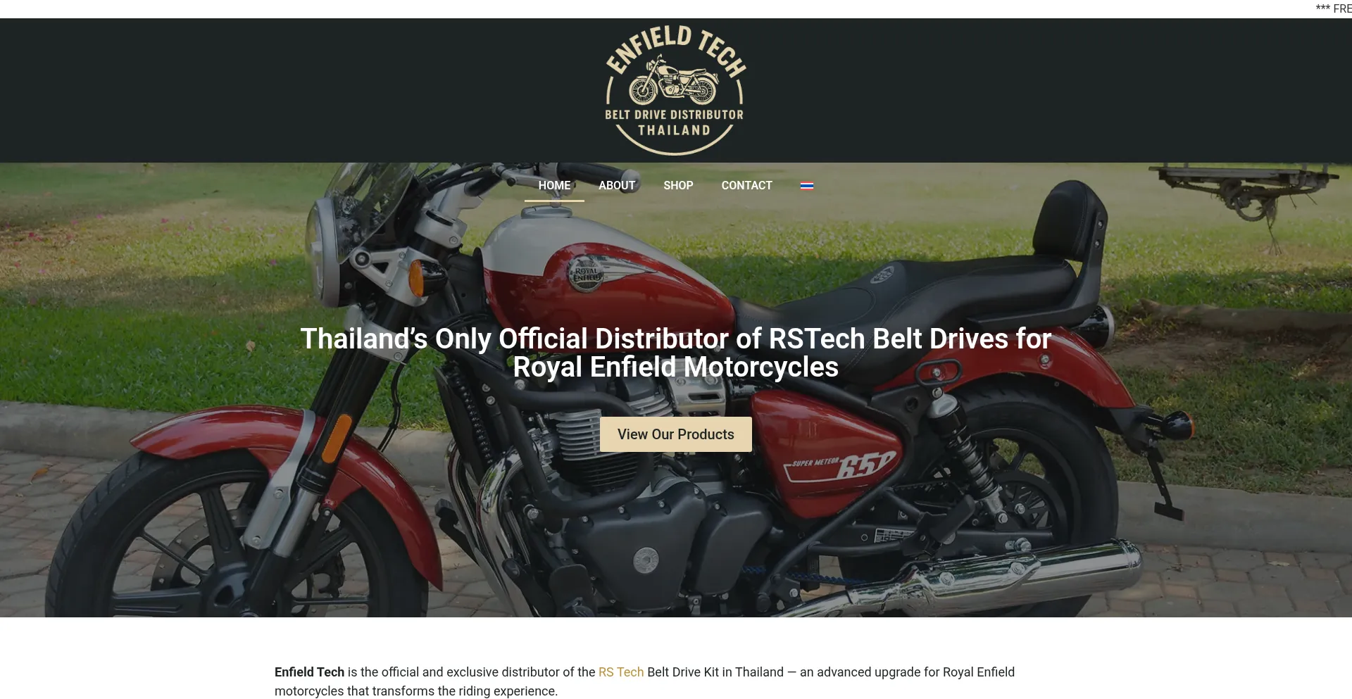 Website screenshot of Enfield-tech.com