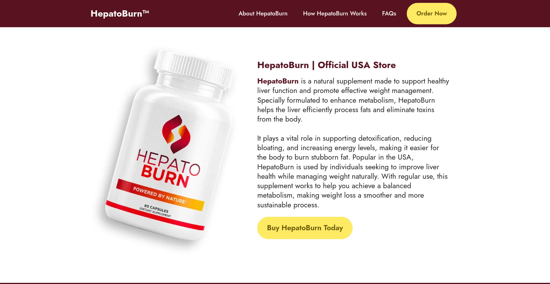 Website screenshot of Eng-hepatoburn.com
