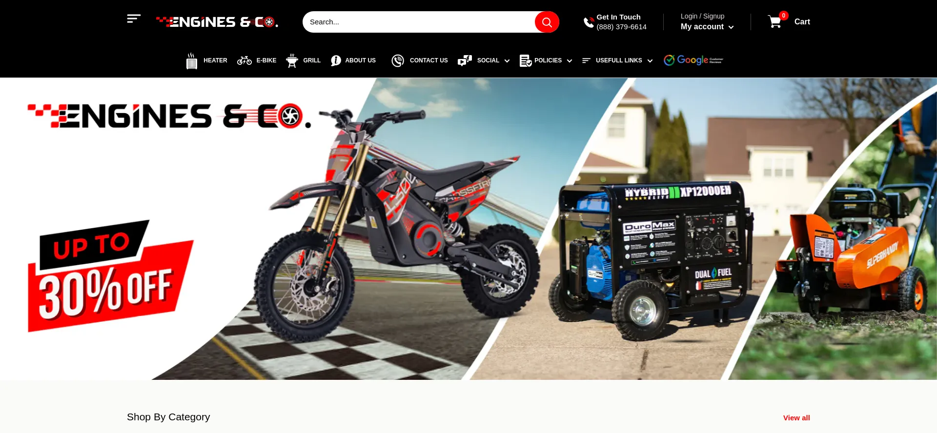 Website screenshot of Enginesco.com