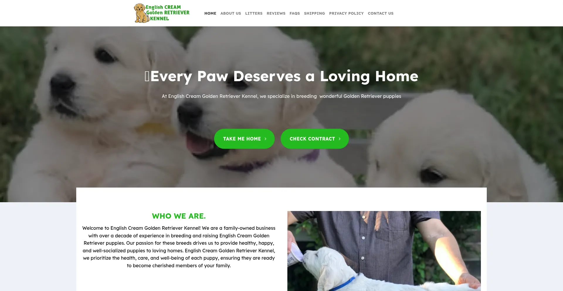 Englishcreamgoldenretriverkennel.com