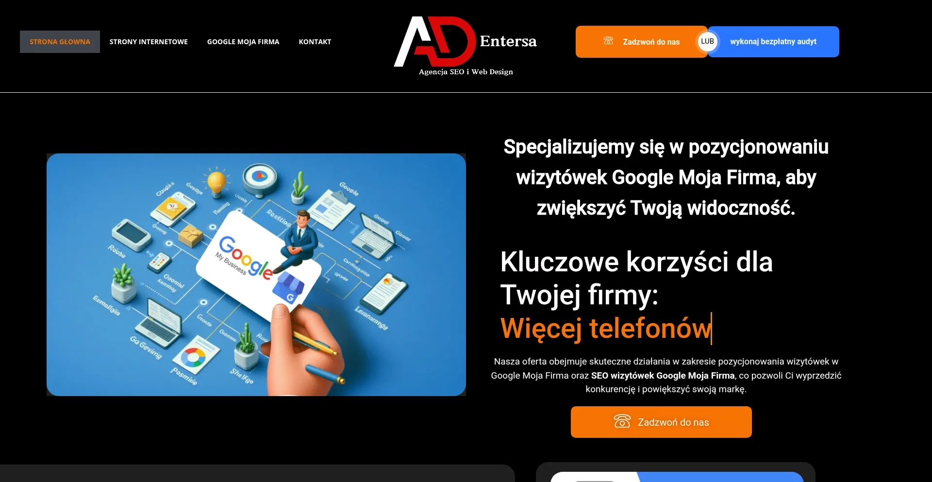 Website screenshot of Entersa.pl