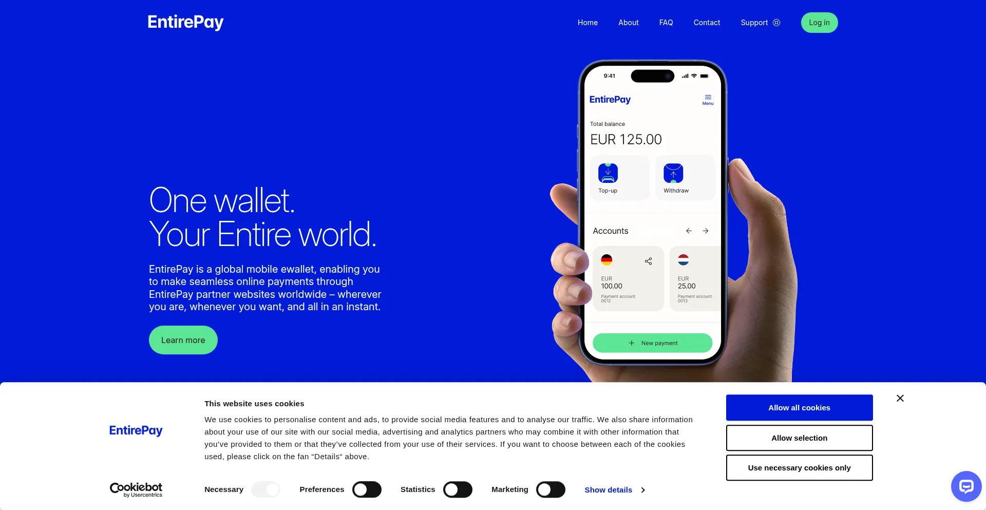 Entirepay.com Screenshot