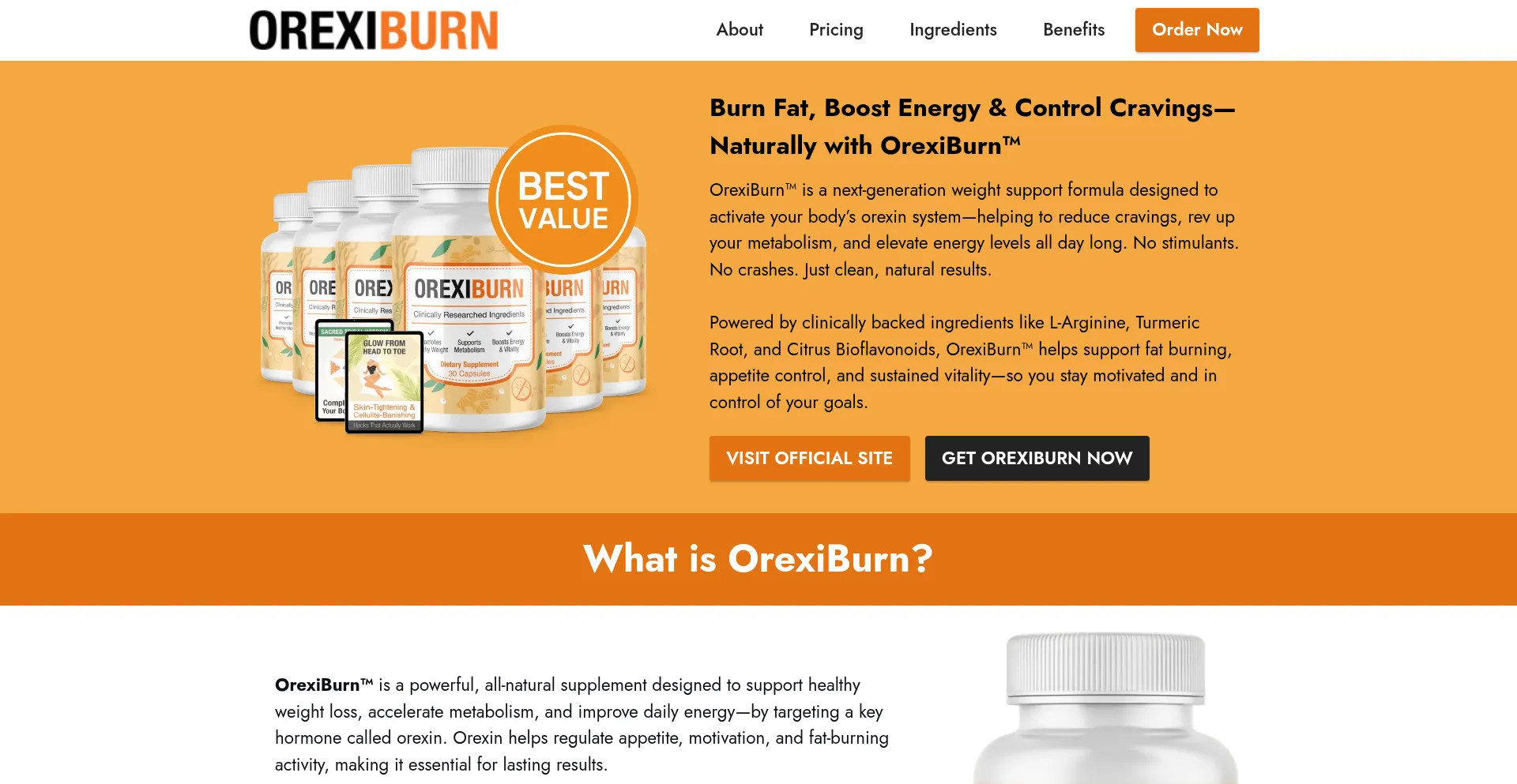Website screenshot of Enus-orexiburn.com