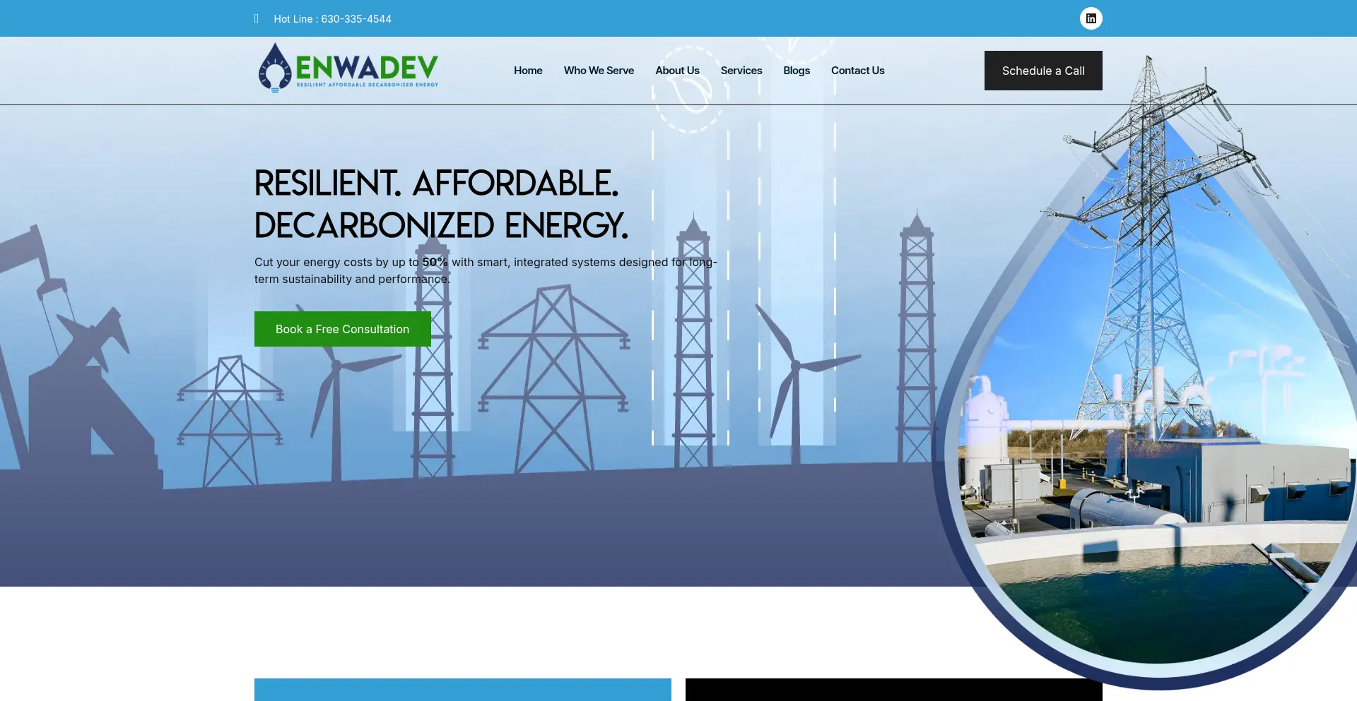 Website screenshot of Enwadev.com