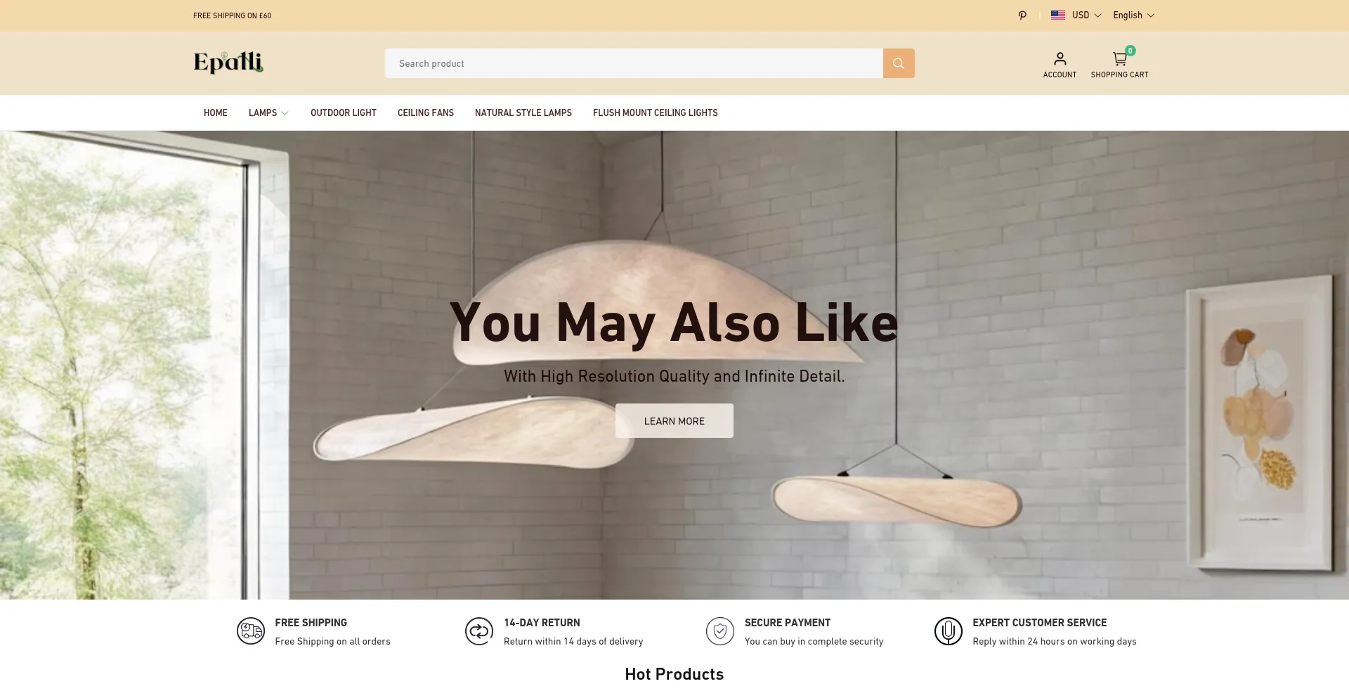 Website screenshot of Epalli.com
