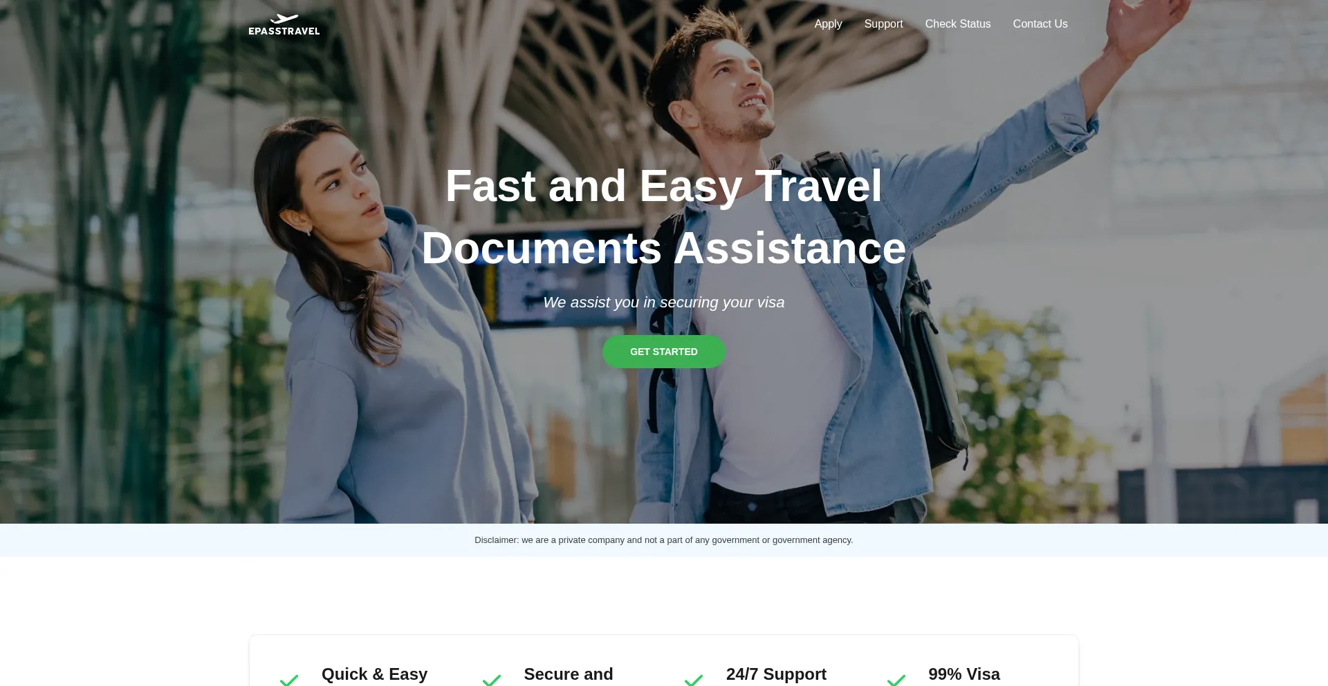 Epasstravel.com Screenshot