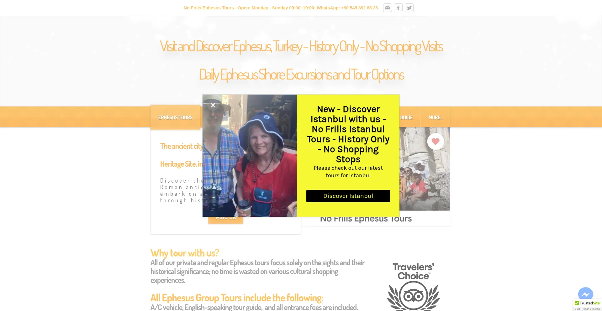 Website screenshot of Ephesus.co