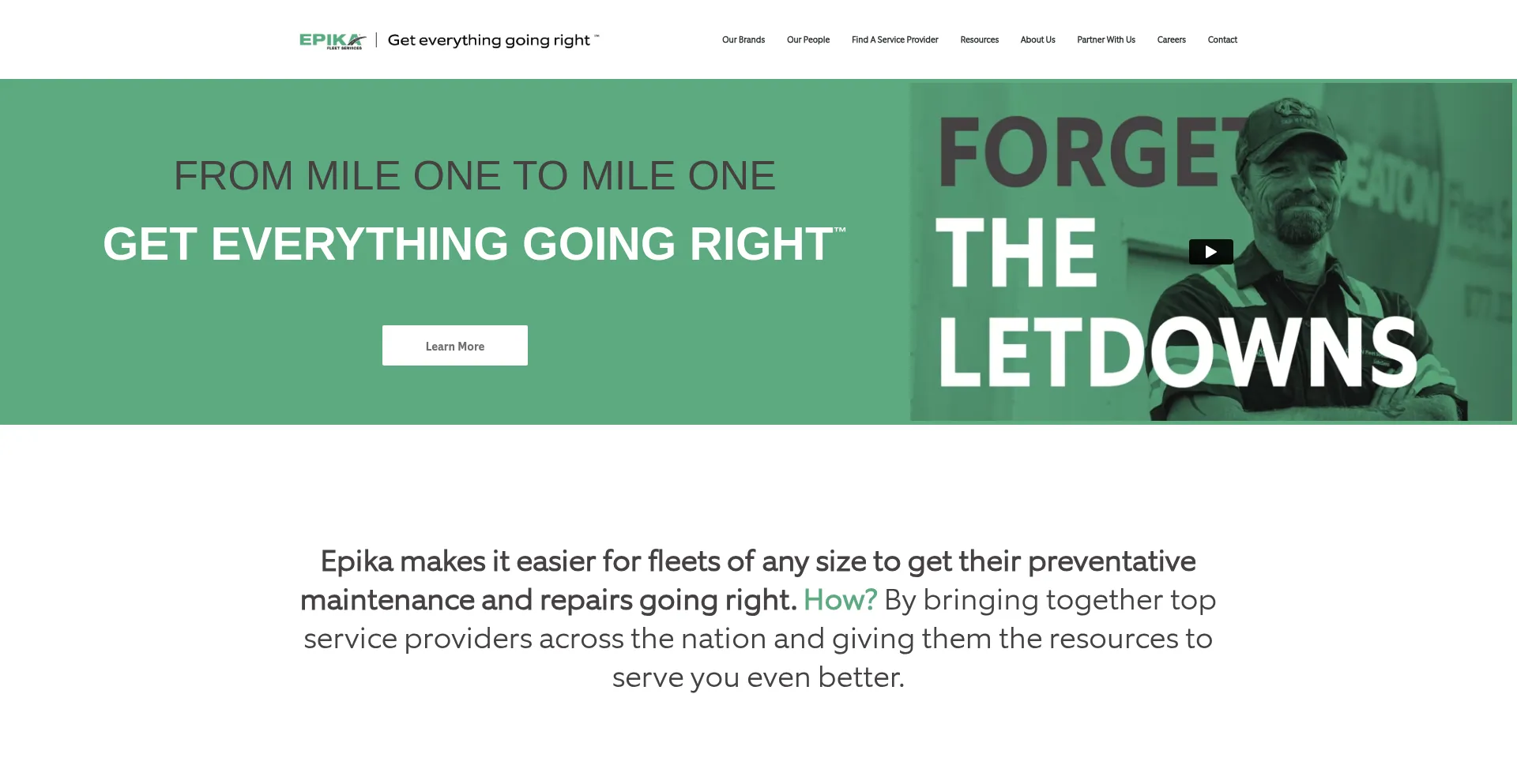 Website screenshot of Epikafleet.com