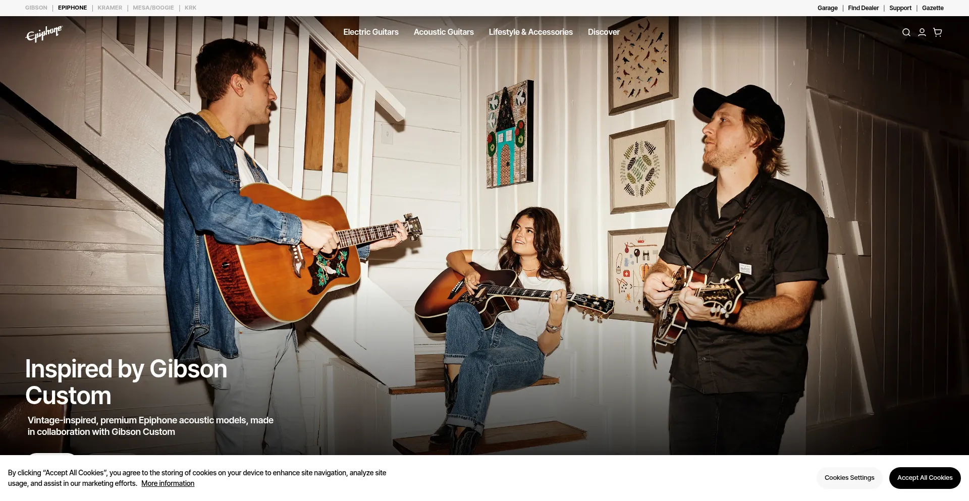 Epiphone.com Screenshot