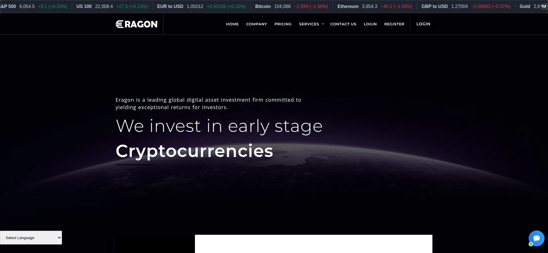 Website screenshot of Eragonglobe.com