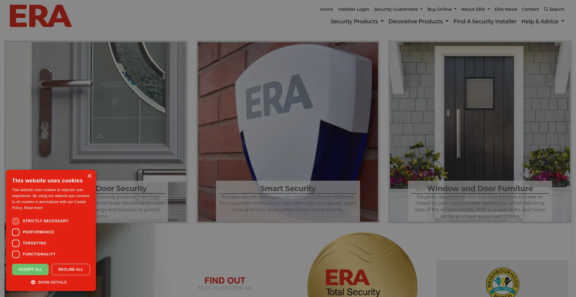 Erahomesecurity.com Screenshot