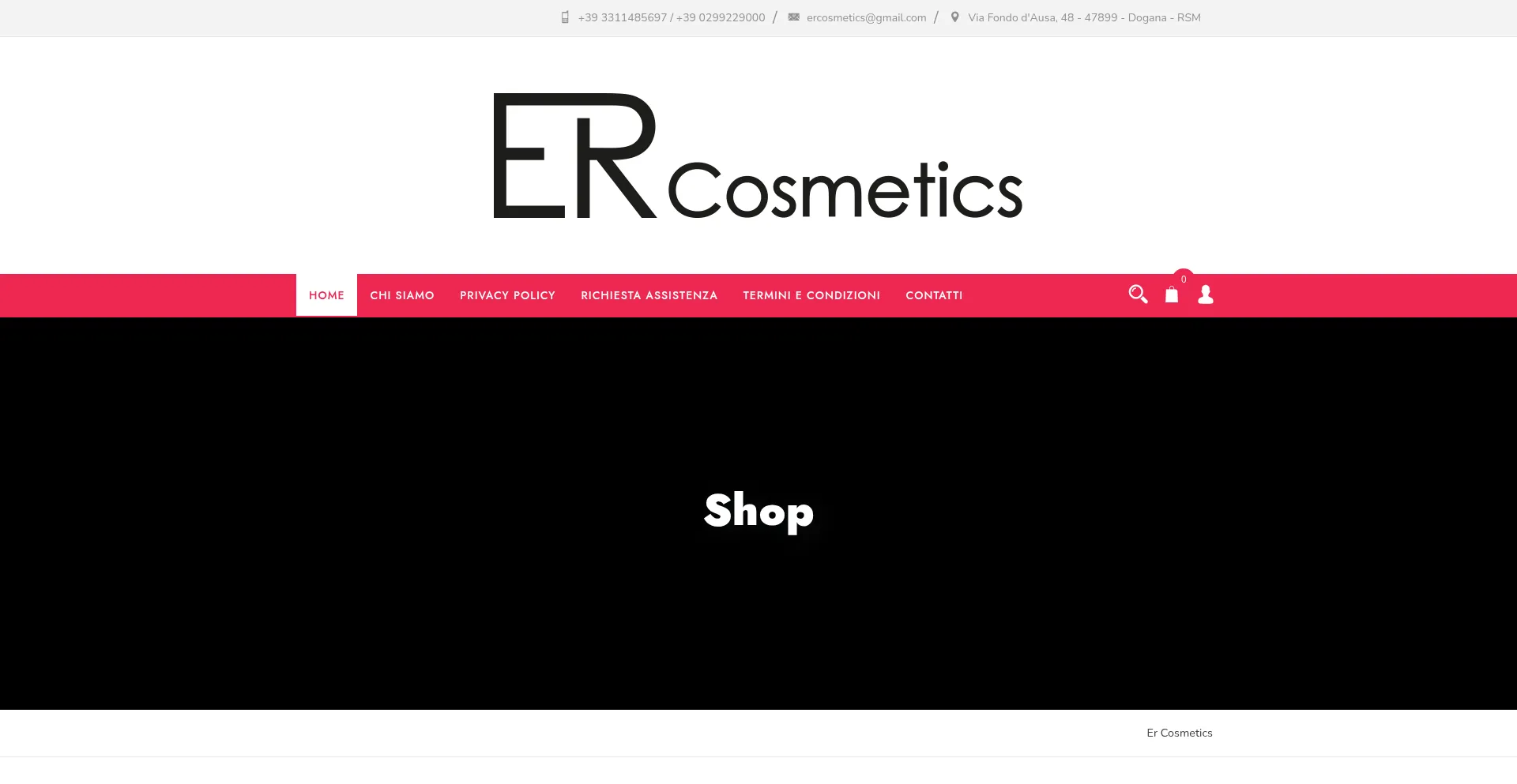Ercosmetics.com Screenshot