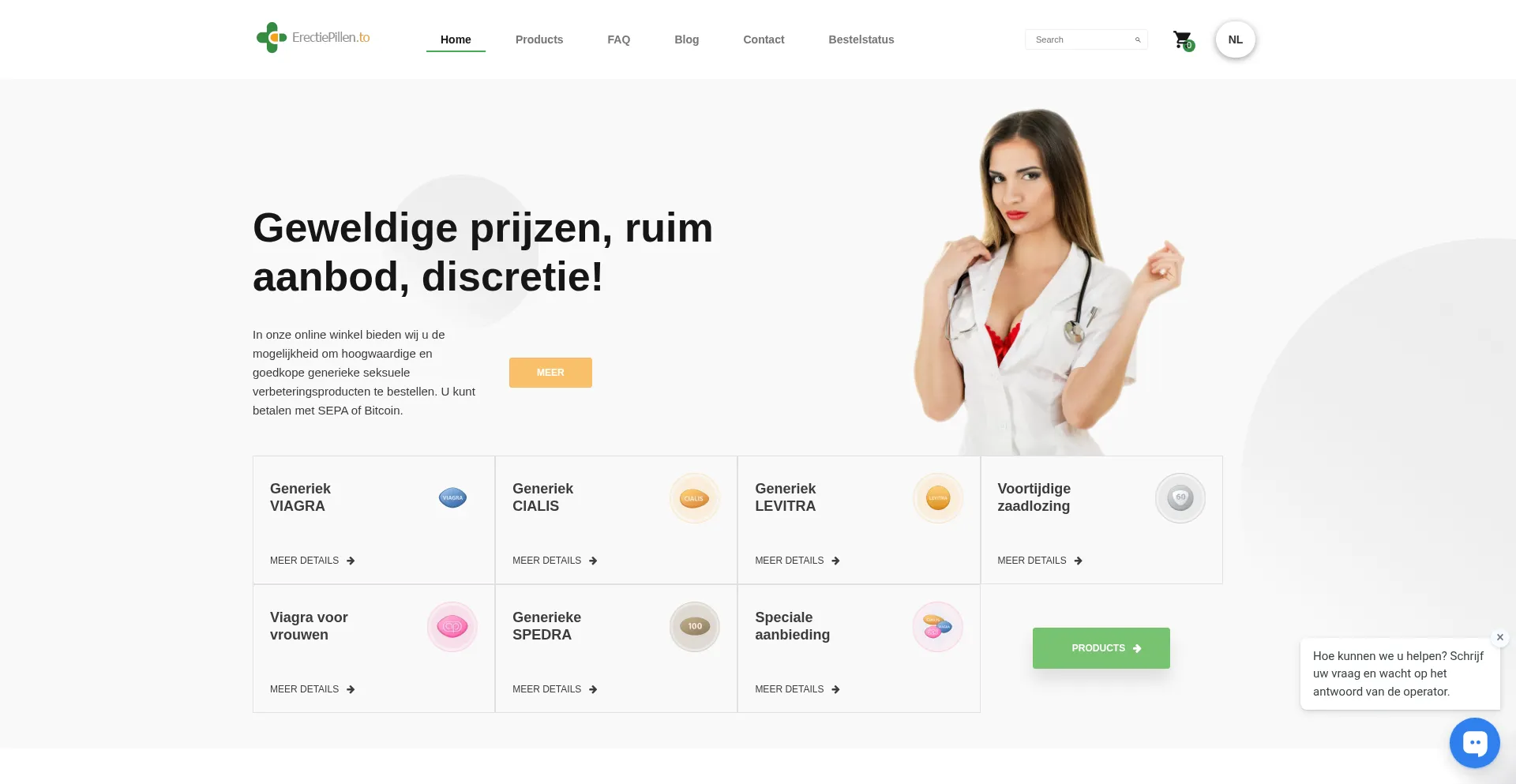 Website screenshot of Erectiepillen.to