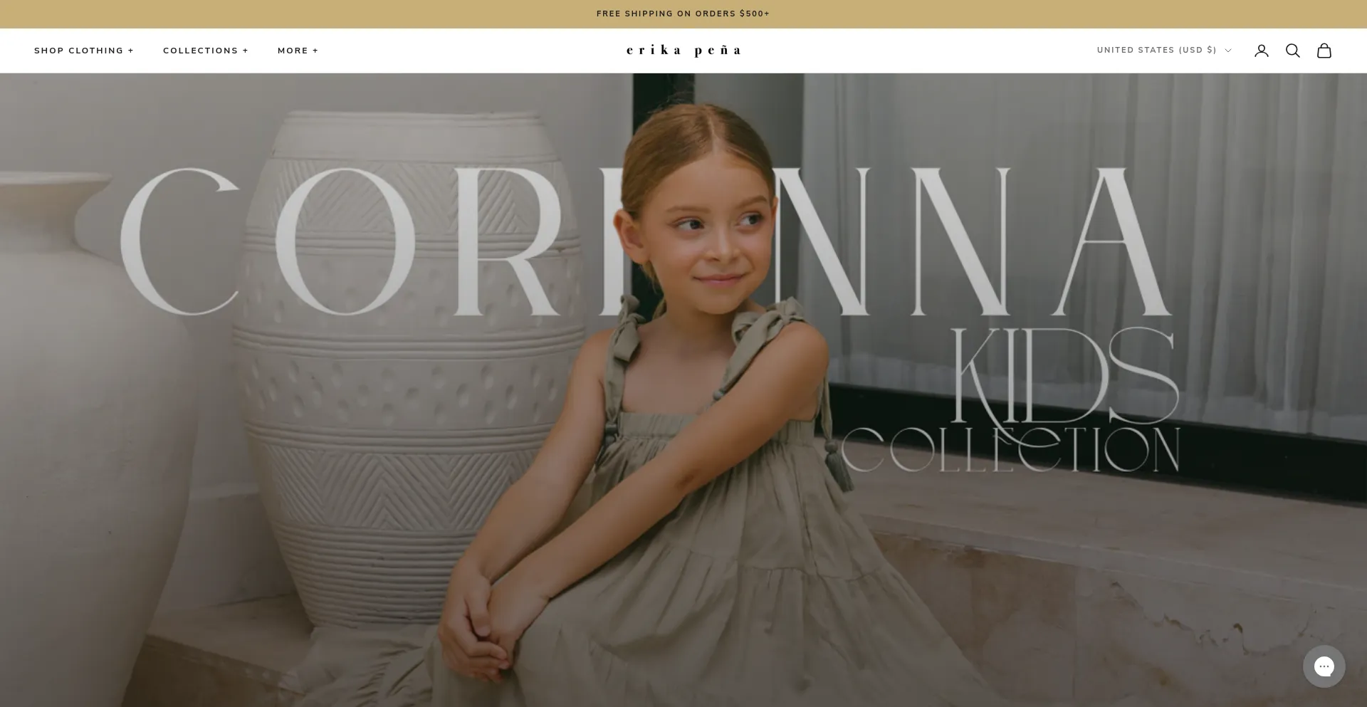 Website screenshot of Erikapena.com