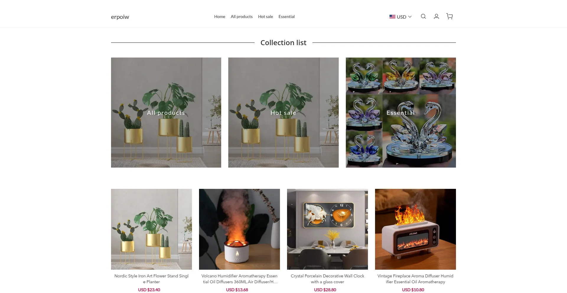 Website screenshot of Erpoiw.com