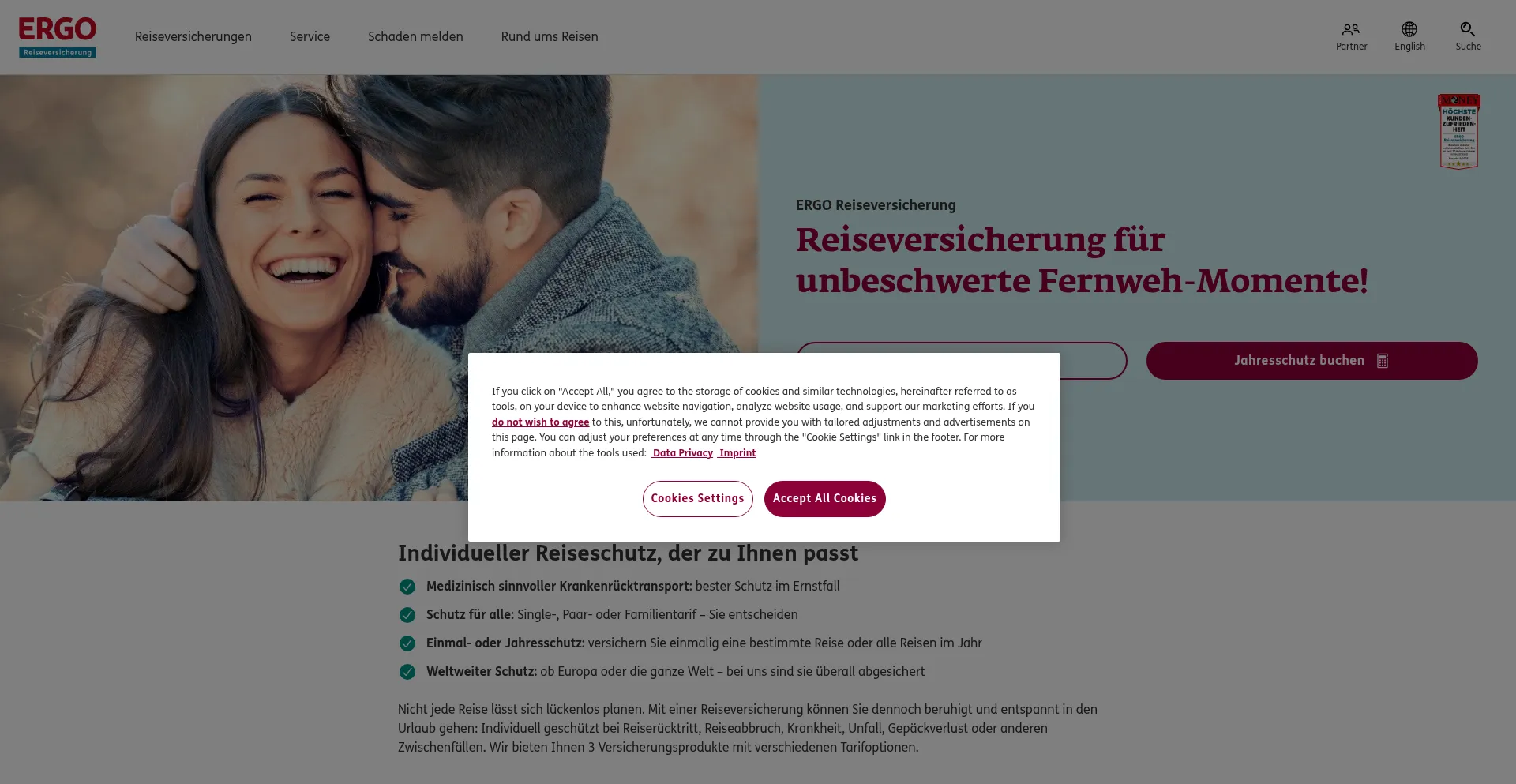 Erv.com Screenshot