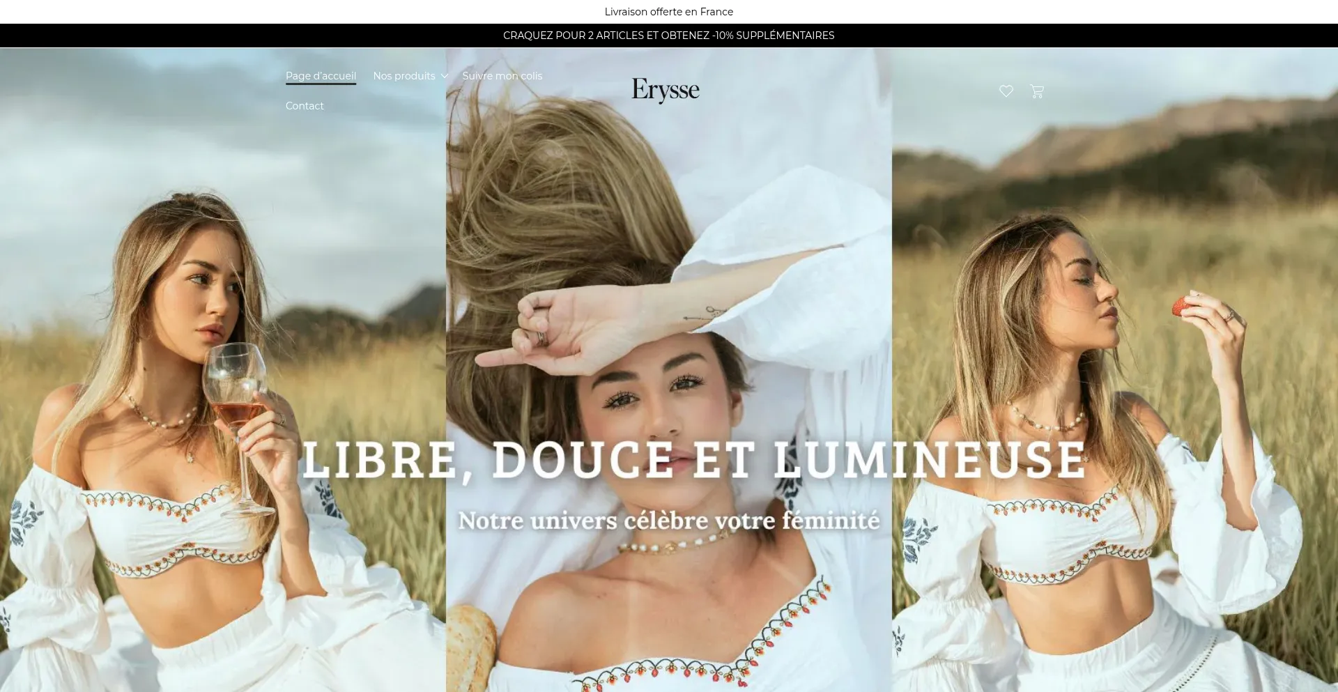 Website screenshot of Erysse.com