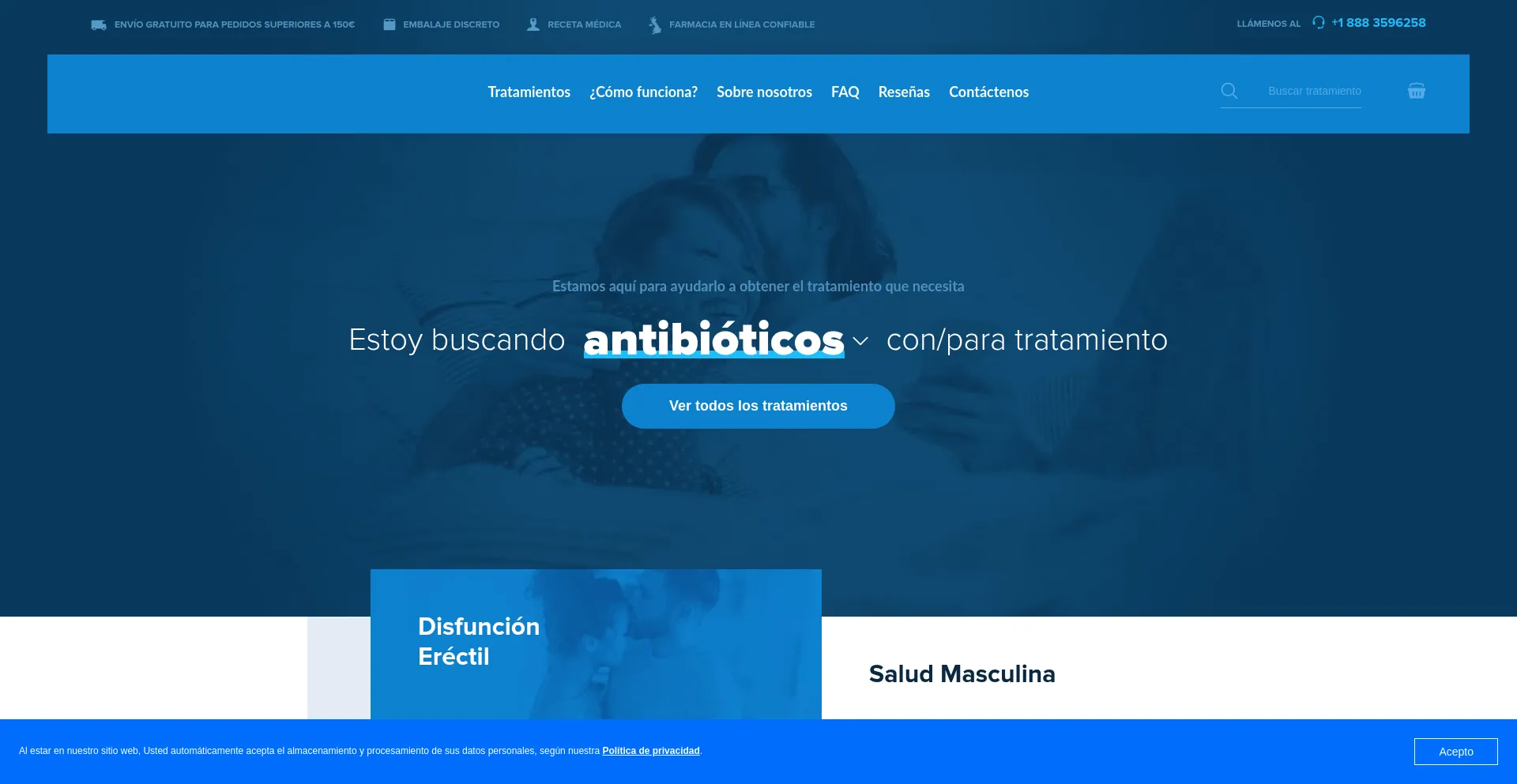 Website screenshot of Es.faastpharmacy.com