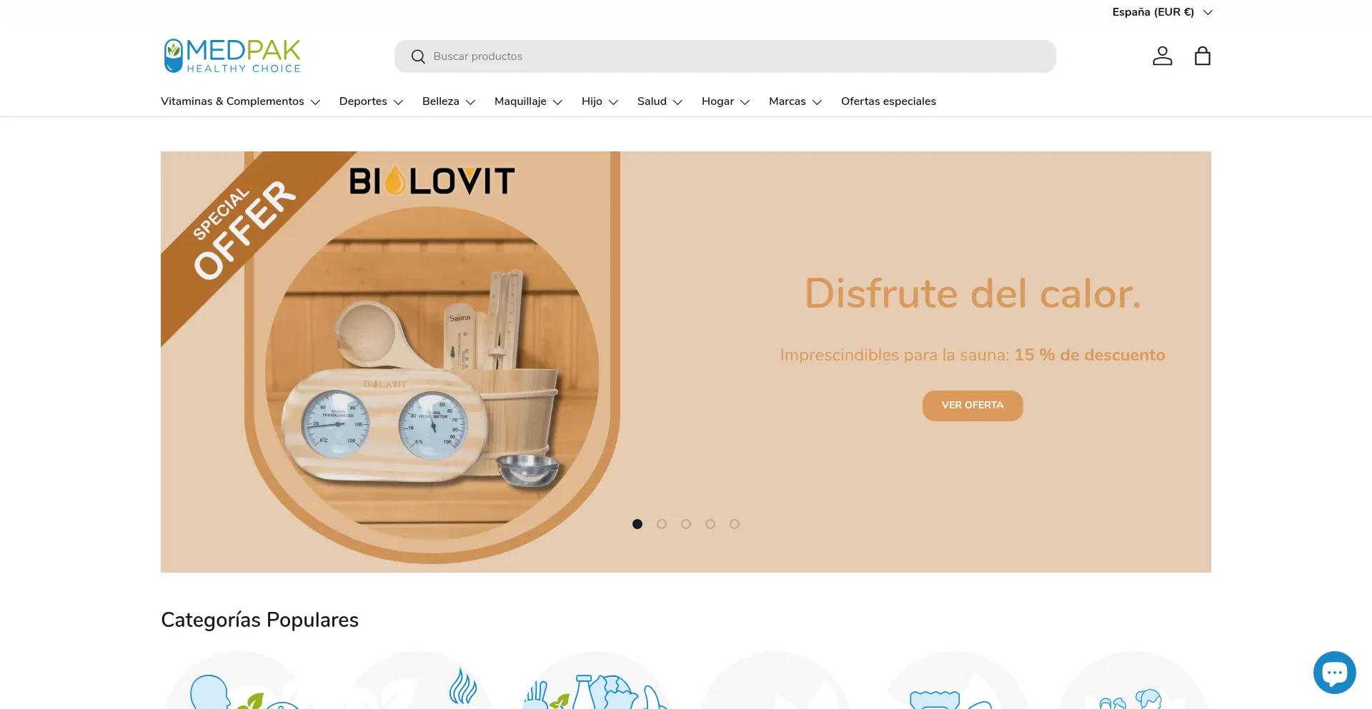 Website screenshot of Es.medpak.shop