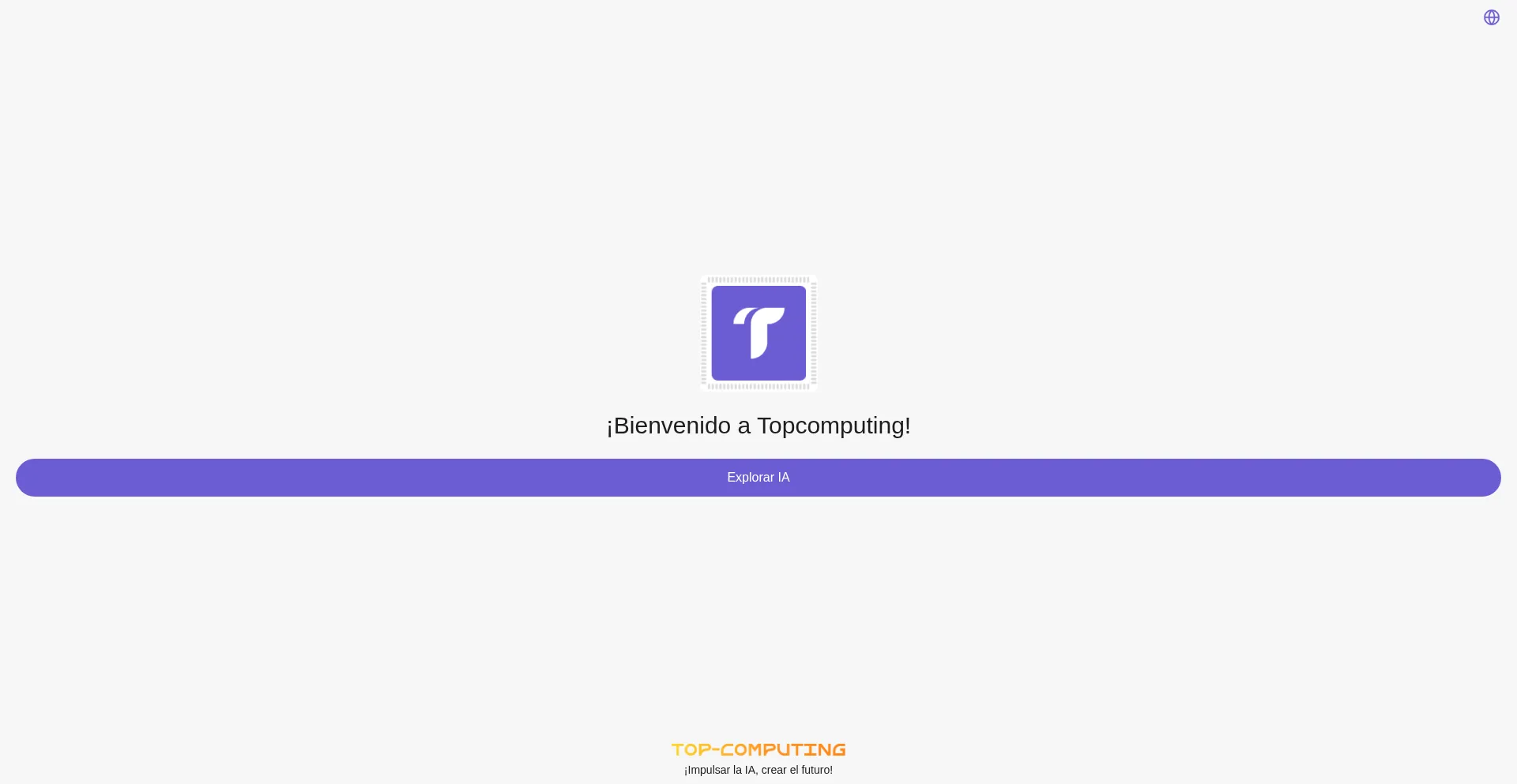 Website screenshot of Es.topcomputing.ai