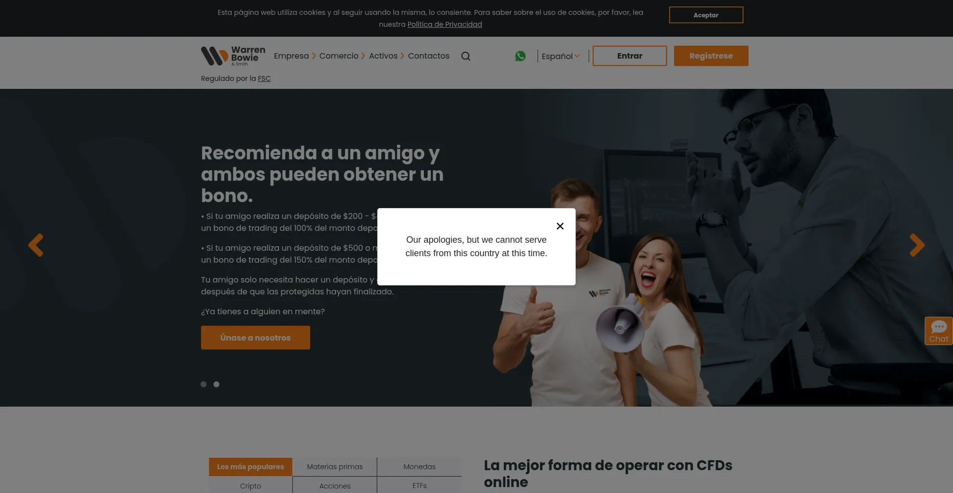 Website screenshot of Es.wbandsmith.com