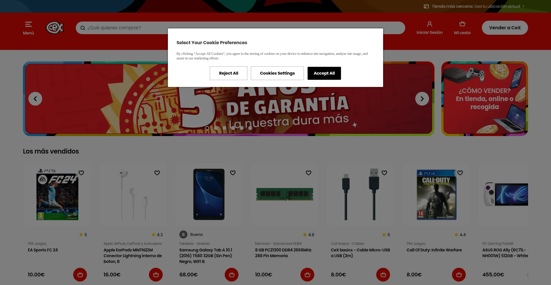 Es.webuy.com Screenshot