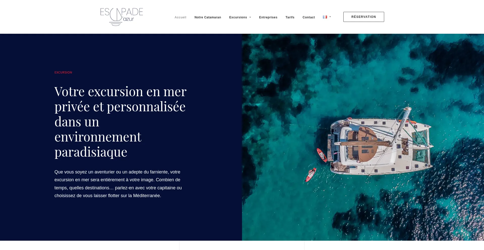 Website screenshot of Escapadedazur.com