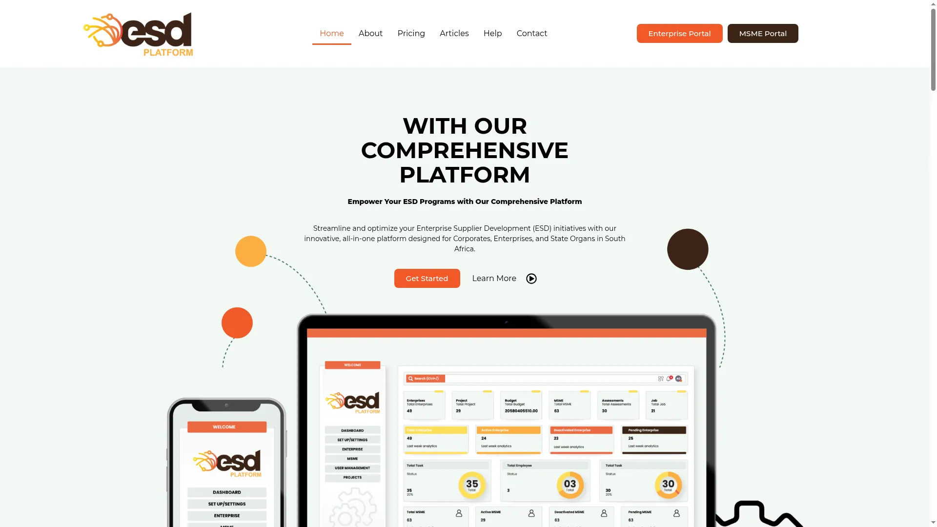 Esdplatform.co.za