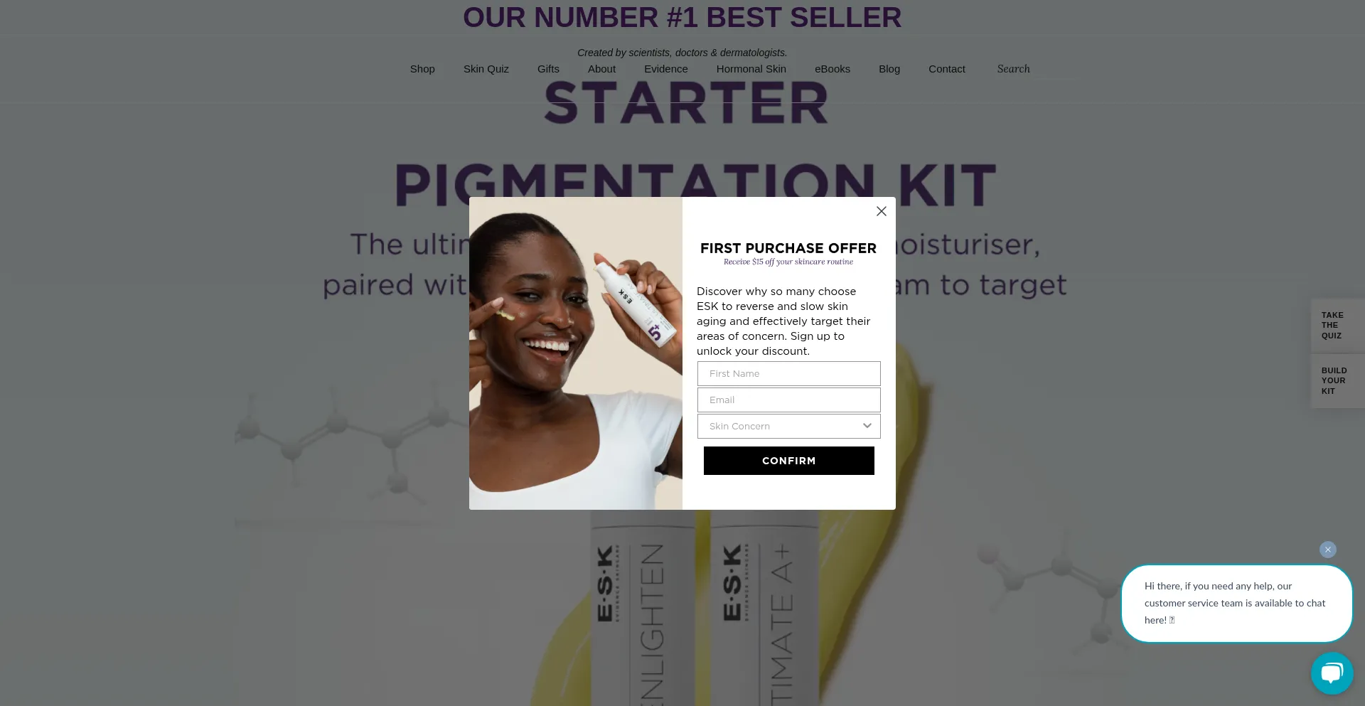 Website screenshot of Eskcare.com