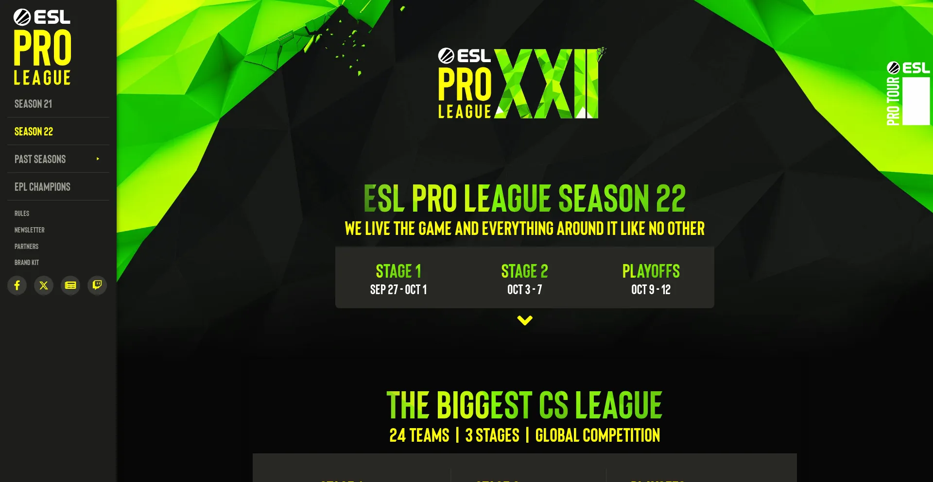 Website screenshot of Eslgrandscup.com