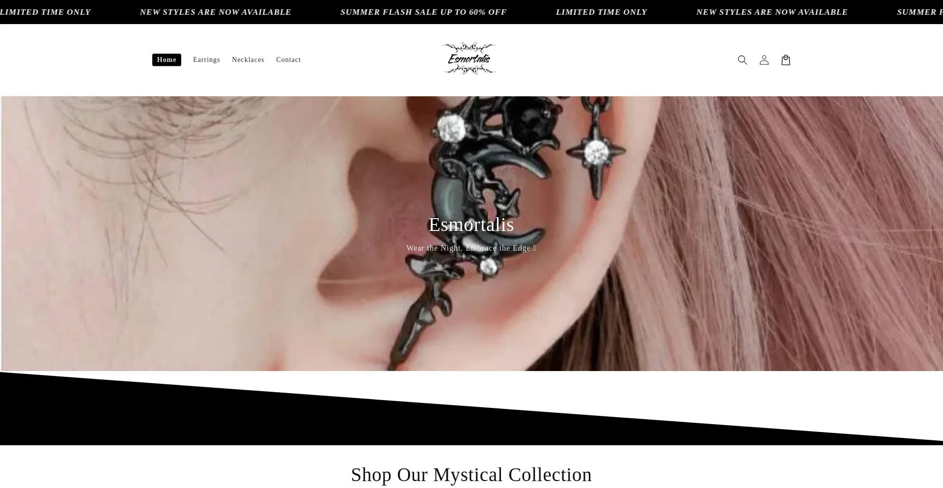 Website screenshot of Esmortalis.com