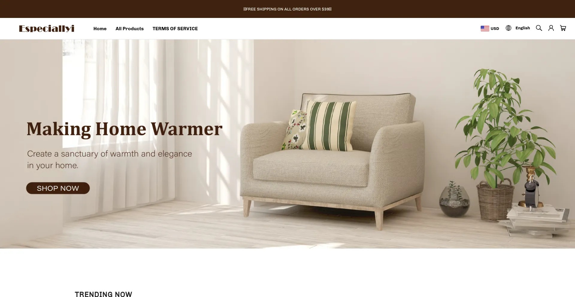 Website screenshot of Especiallyi.com