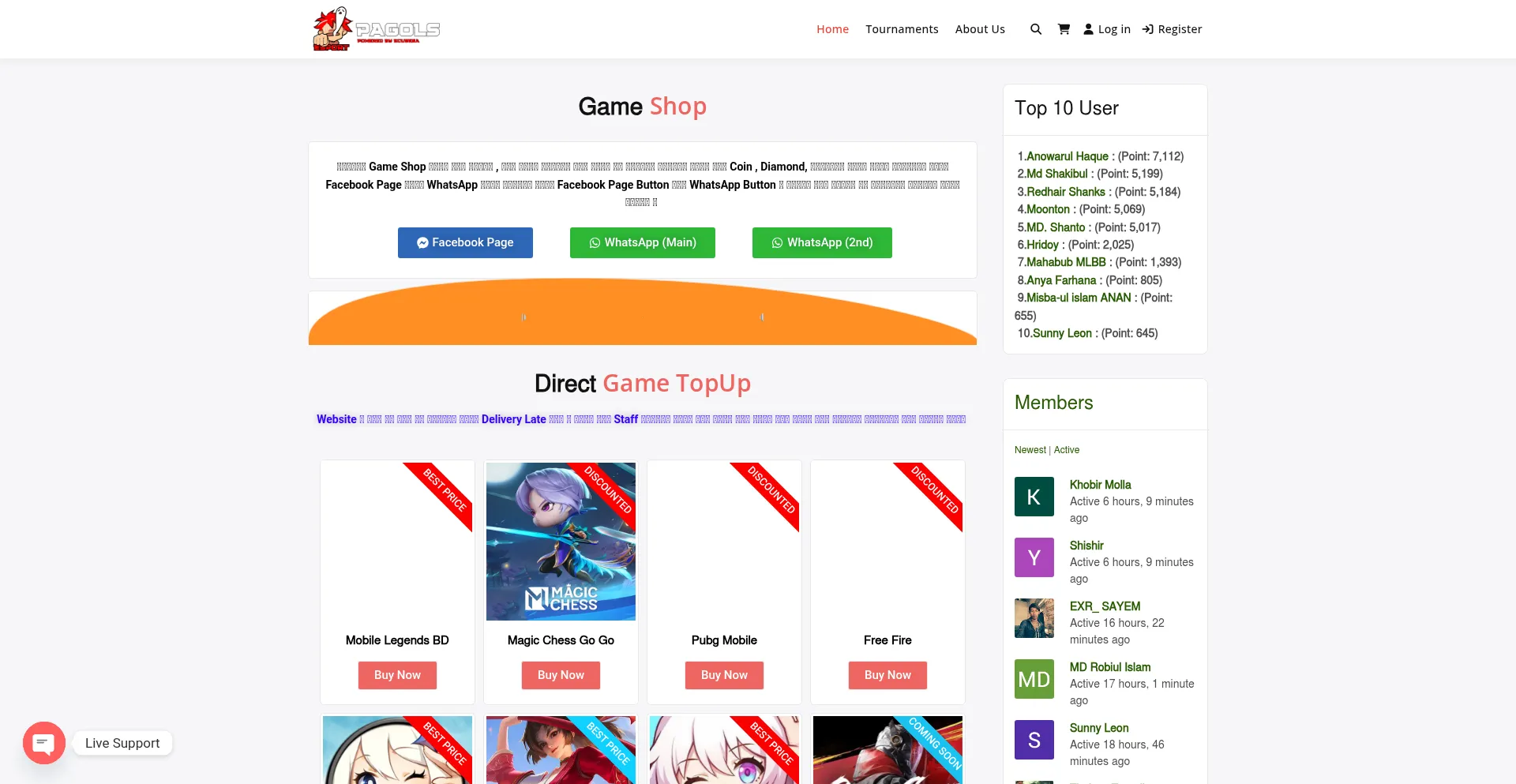 Website screenshot of Esportspagols.com