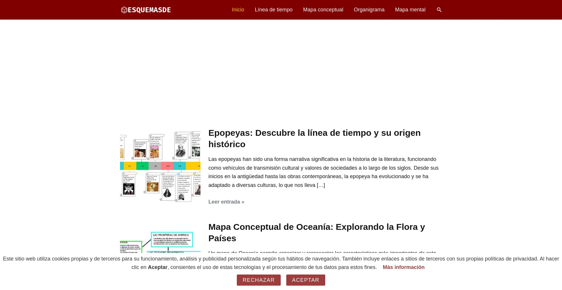 Website screenshot of Esquemasde.com