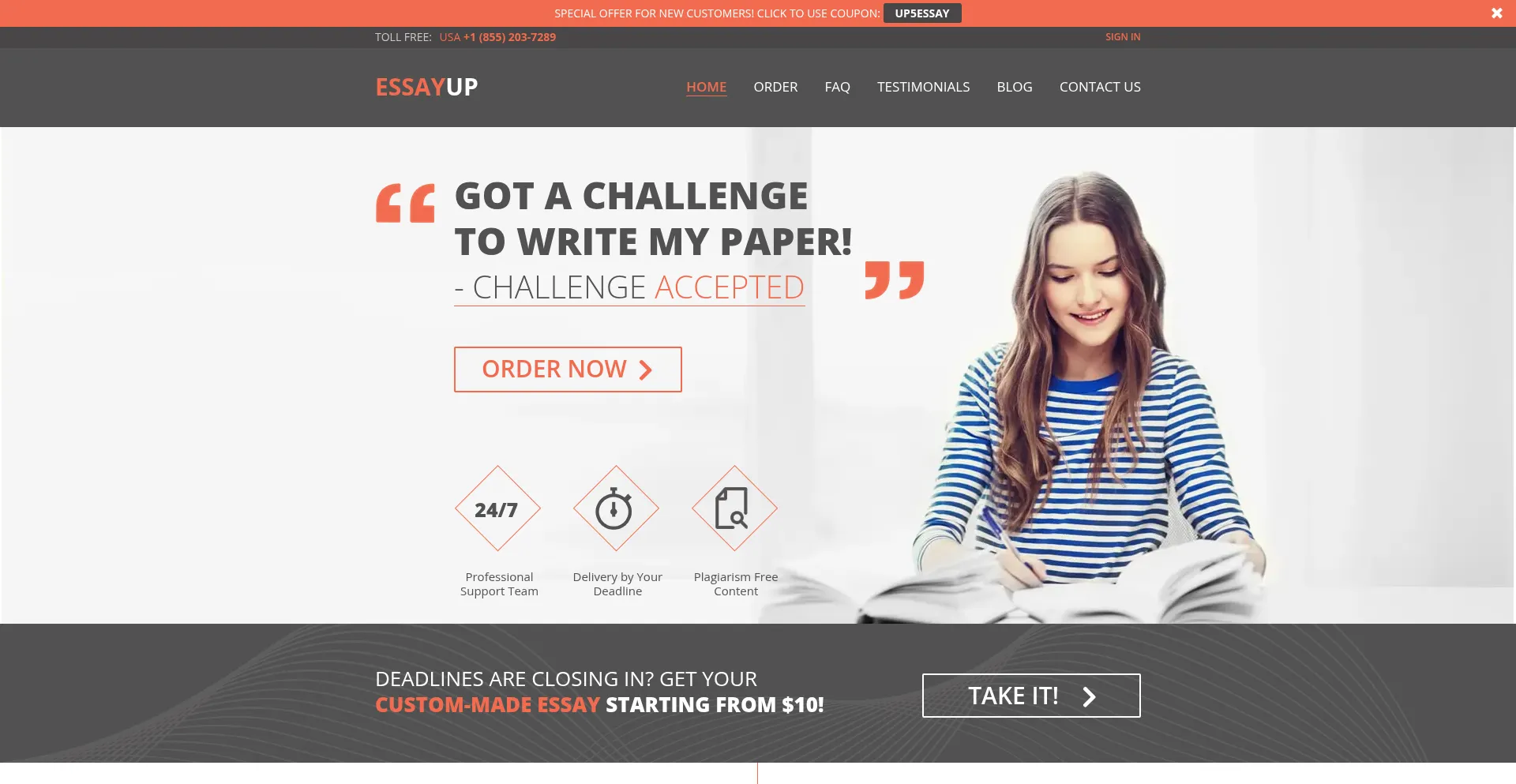 Essayup.com Screenshot