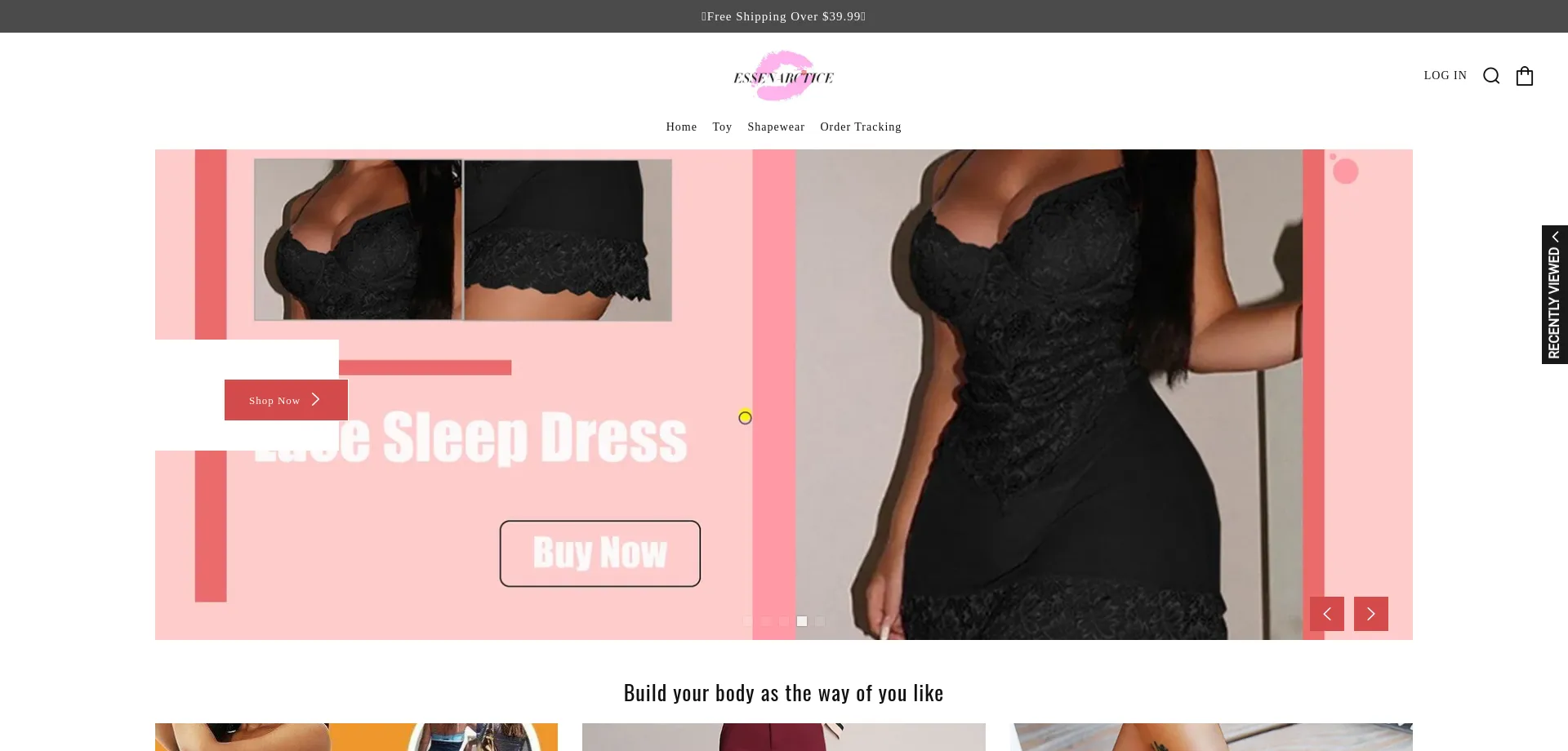 Website screenshot of Essenarctice.com