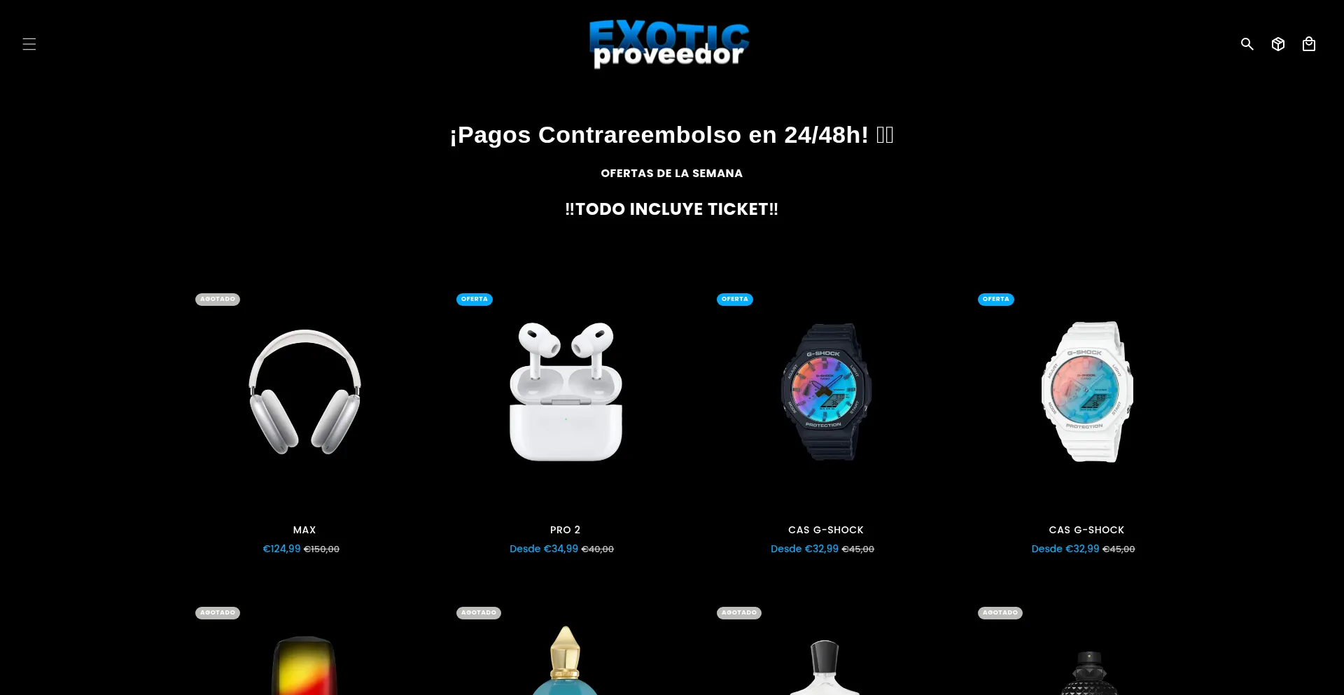 Website screenshot of Essencialexotic.com