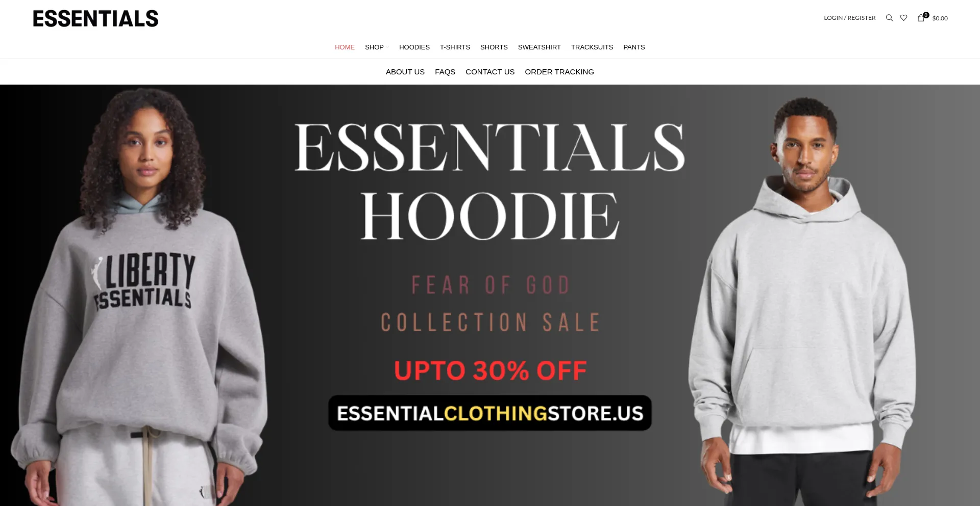 Essentialclothingstore.us Screenshot