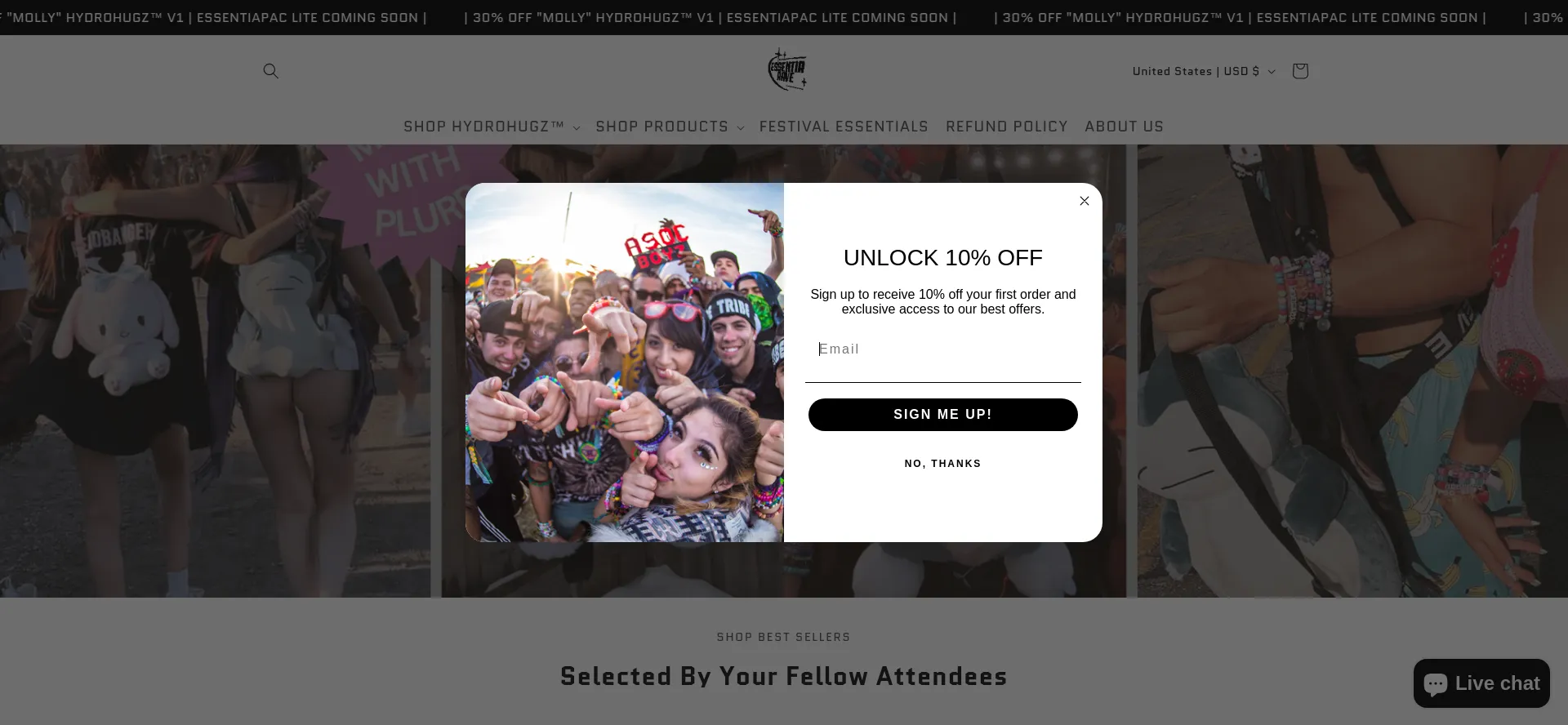Website screenshot of Essentiarave.com