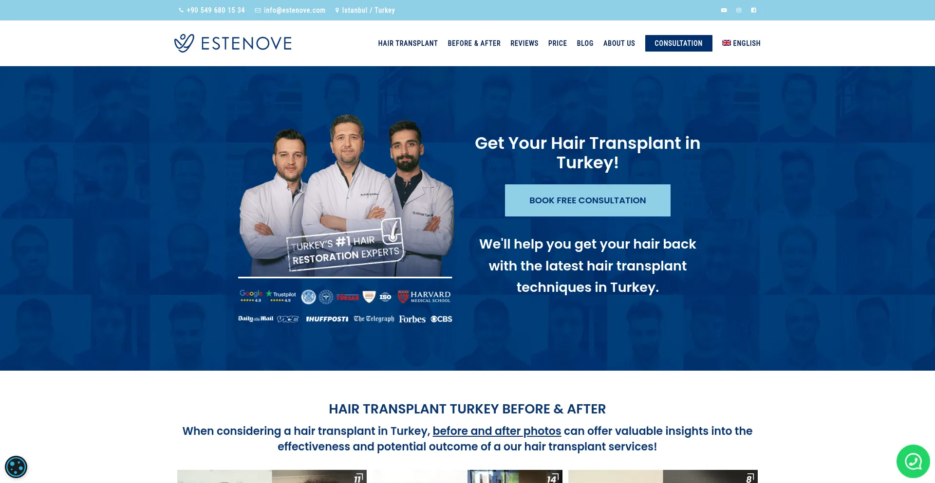 Website screenshot of Estenove.com