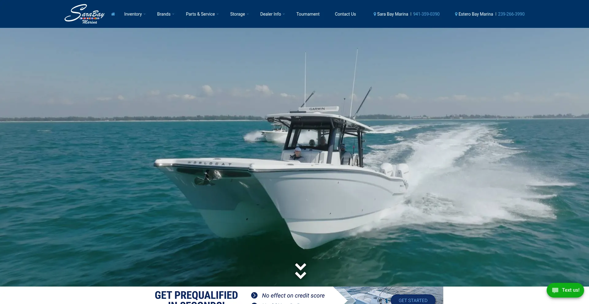 Website screenshot of Esterobaymarina.com