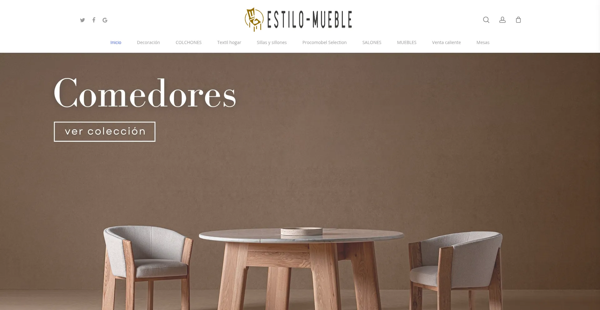Website screenshot of Estilo-mueble.com