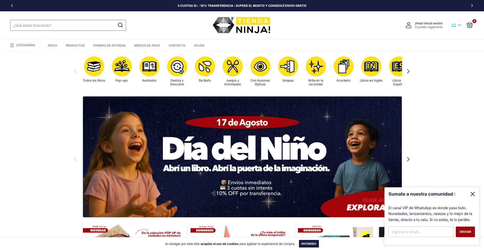 Website screenshot of Estudiosninja.com