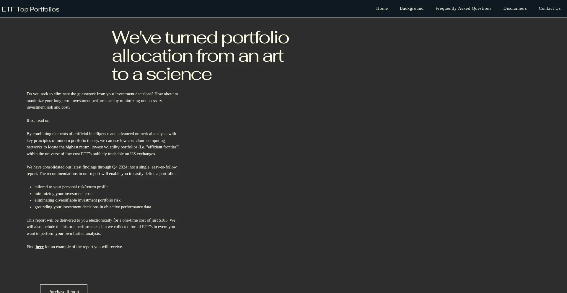 Etftopportfolios.com Screenshot
