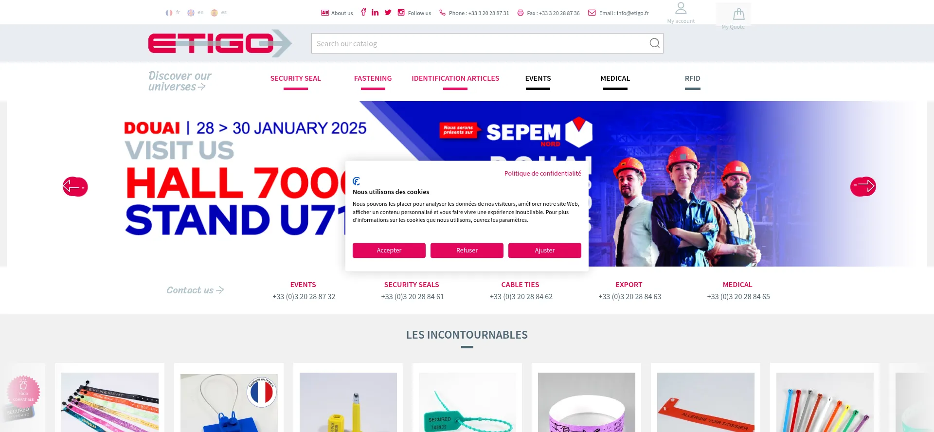 Website screenshot of Etigo.fr