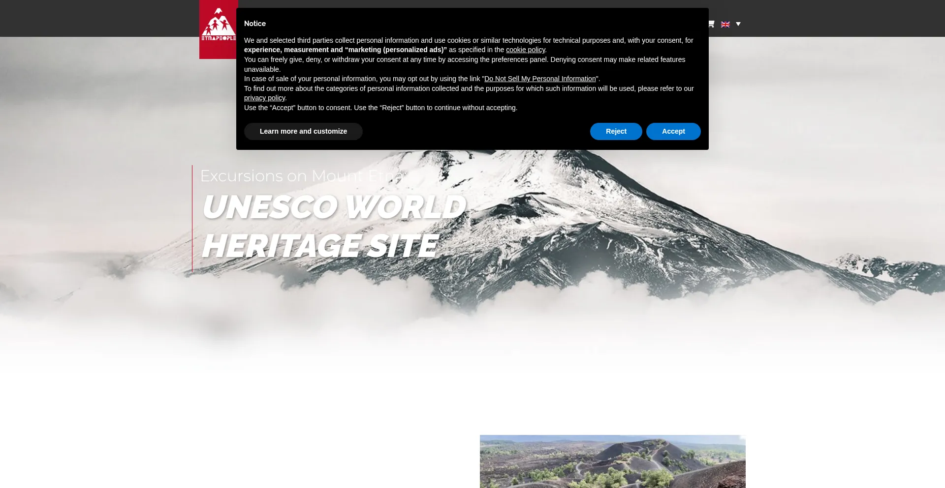 Website screenshot of Etnapeople.com