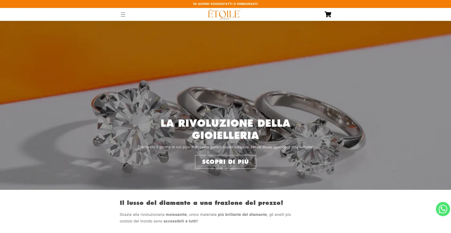 Website screenshot of Etoilemilano.com