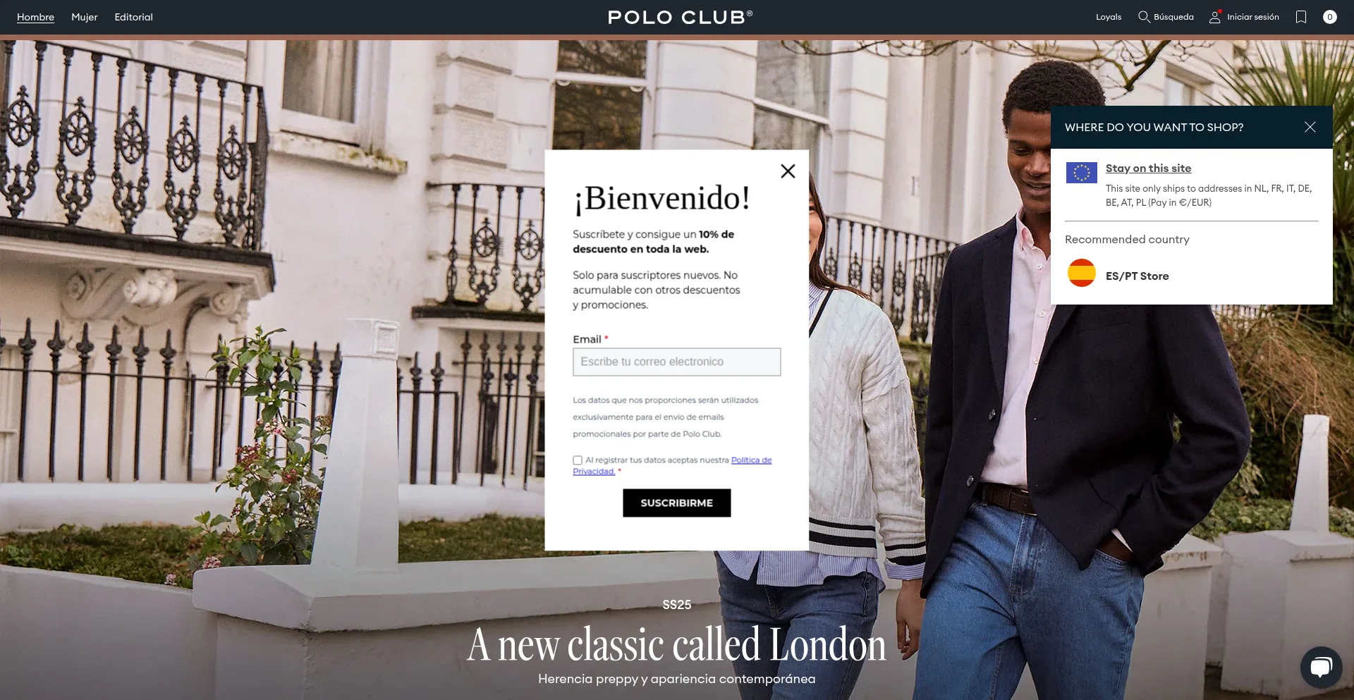 Website screenshot of Eu.poloclub.com